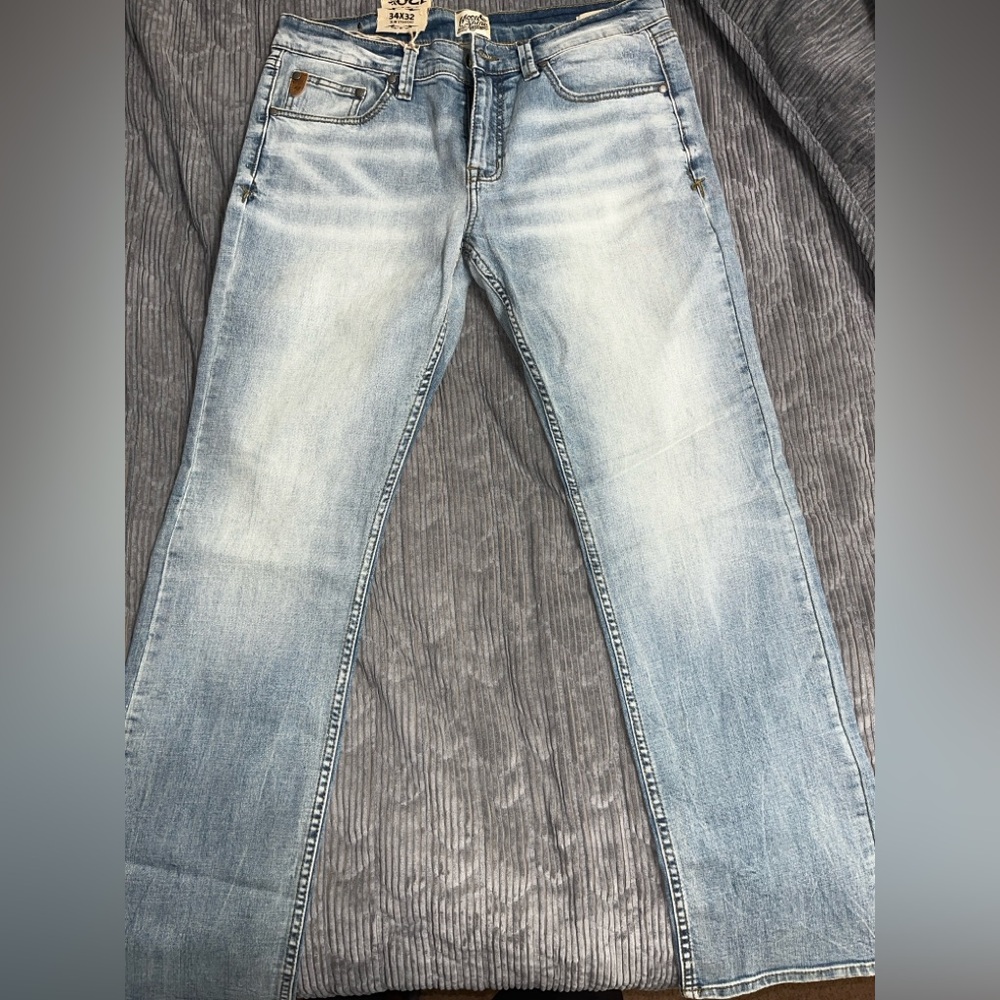 Moonshine Spirit Light Blue Denim Jeans 34/32